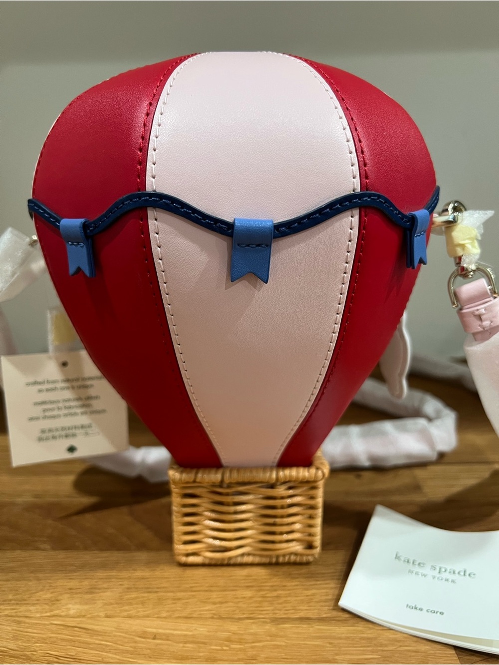 Kate Spade New York Up Up & Away Hot Air Balloon Leather Crossbody Bag NWT - Picture 6 of 15